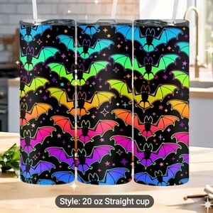Halloween Colorful Bats Galore Stainless Steel 20 Oz. Tumbler